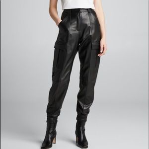 Cinq a Sept Black Leather Kelly Pant